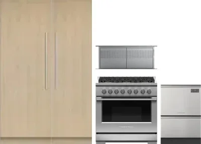 5 Piece Package Includes Refrigerator, Freezer, Range, Hood And Dishwasher